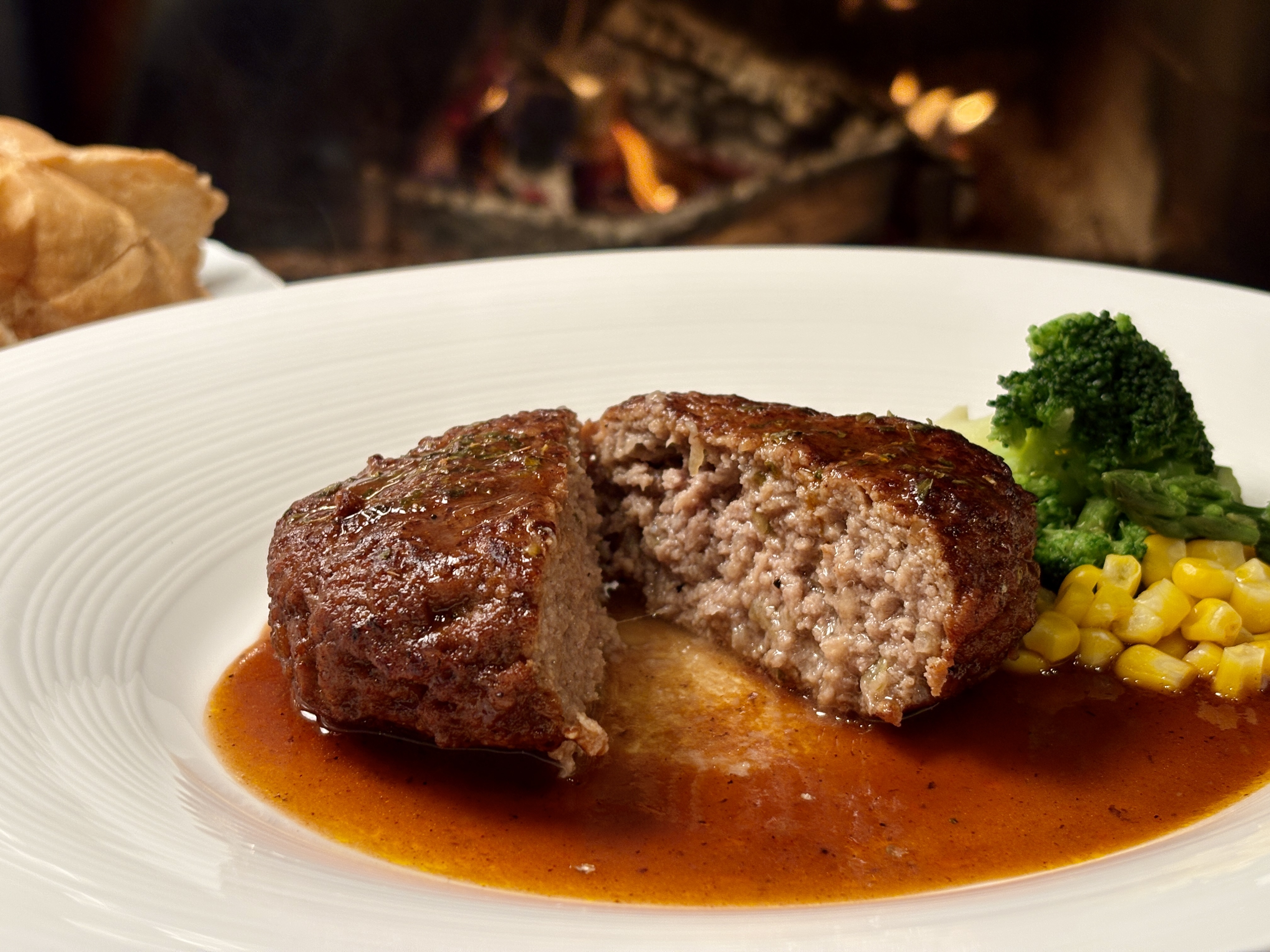 Stewed hamburger steak